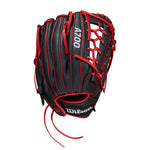 Wilson A700 Pro T- Lace Web Black/Red 12" Baseball Glove-RHT